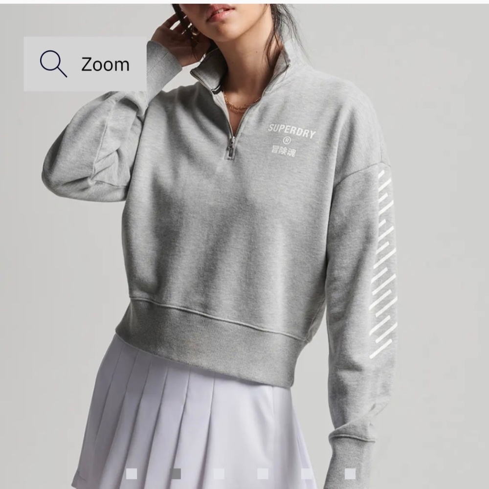 Half Zip SuperDry Cropped Sweatshirt